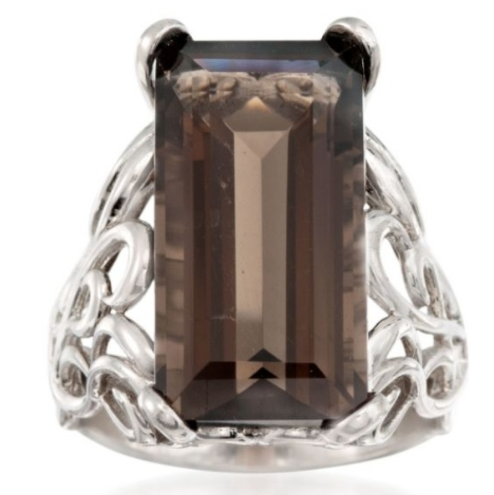 12 Carat Smoky Quartz Ring